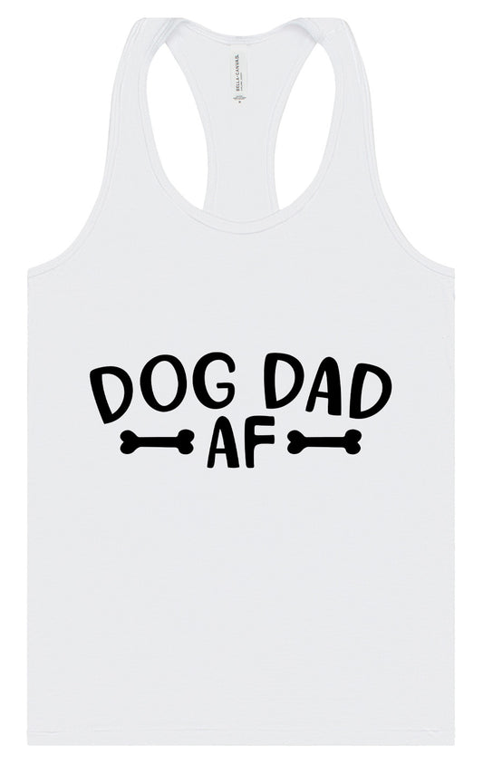 Dog Dad AF Women's Racerback Tank