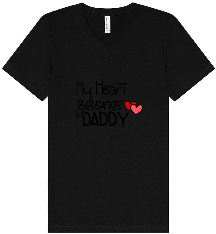 My Heart Belongs to Daddy Unisex V-Neck Shirt