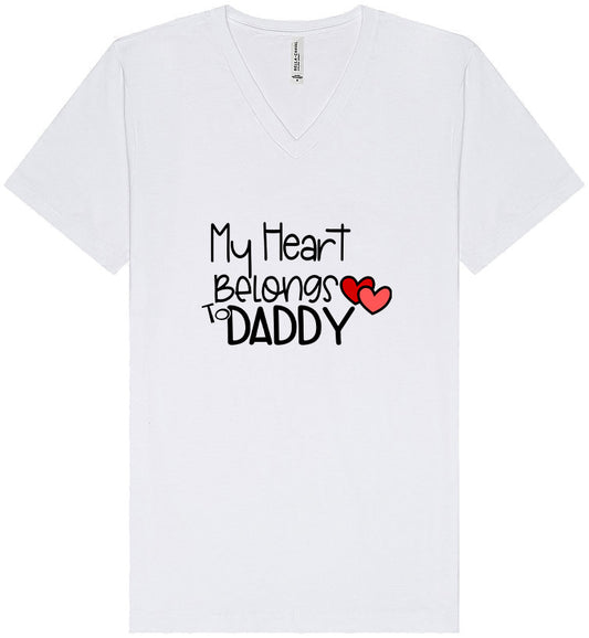 My Heart Belongs to Daddy Unisex V-Neck Shirt