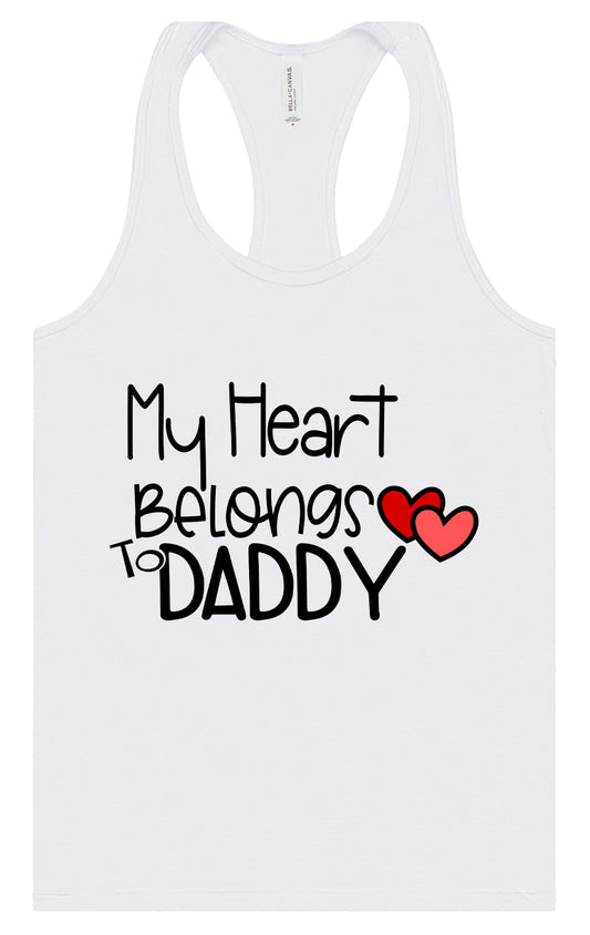 My Heart Belongs to Daddy Women's Racerback Tank