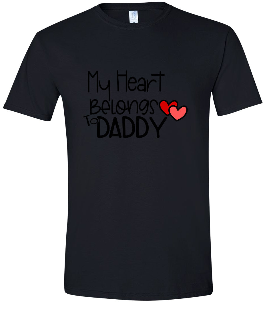 My Heart Belongs to Daddy Adult Gildan Soft Shirt