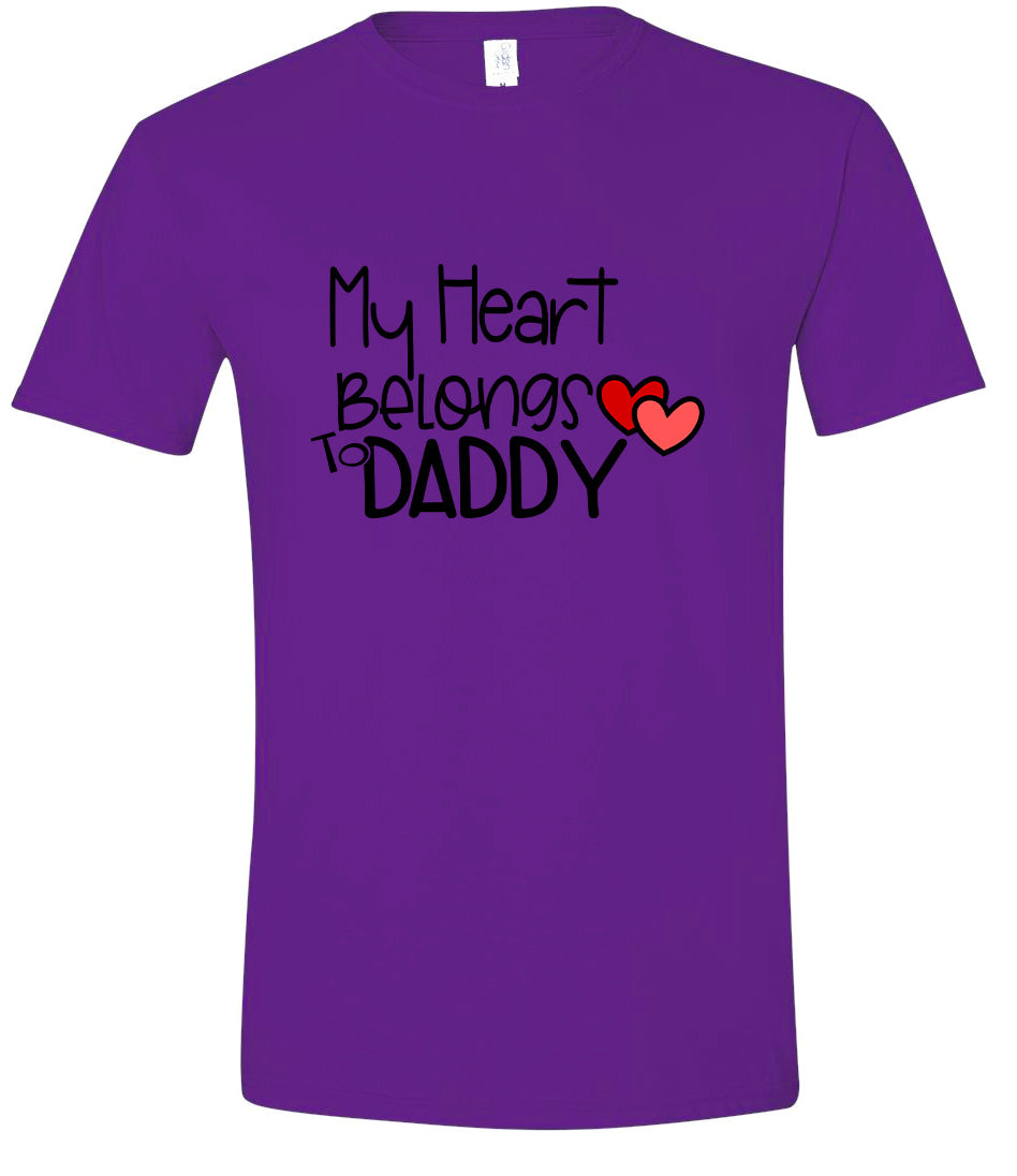 My Heart Belongs to Daddy Adult Gildan Soft Shirt