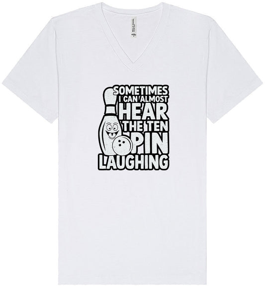 Ten Pin Laughing Unisex V-Neck Shirt