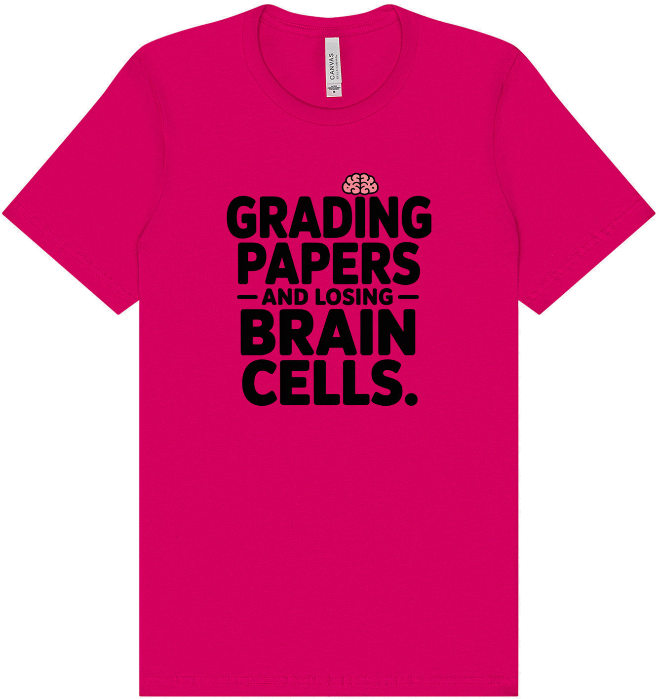 Grading Papers, Losing Brain Cells Adult Bella Canvas Shirt