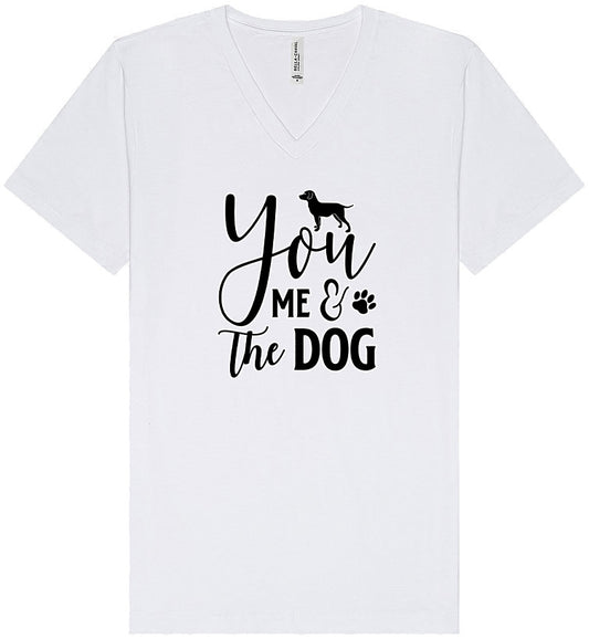 You, Me, and the Dog  Unisex V-Neck Shirt