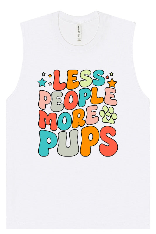 Less People, More Pups Muscle Tank