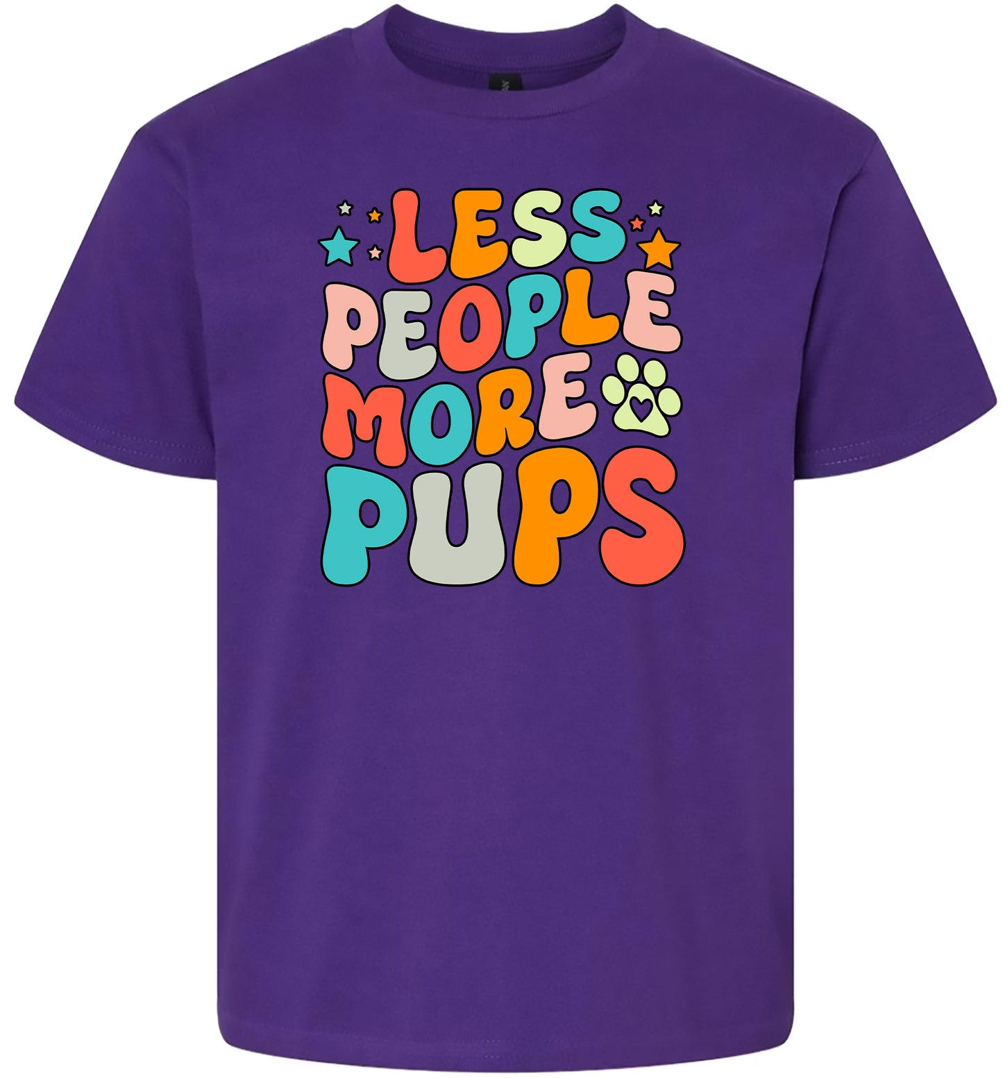 Less People, More Pups Children's Gildan Soft Shirt