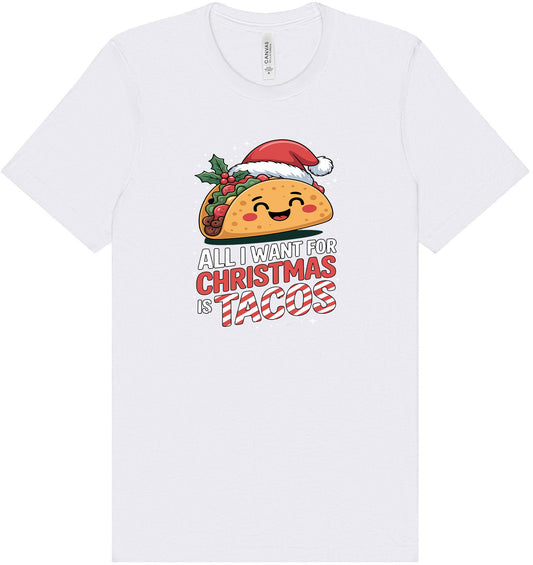 Tacos for Christmas Adult Bella Canvas Shirt