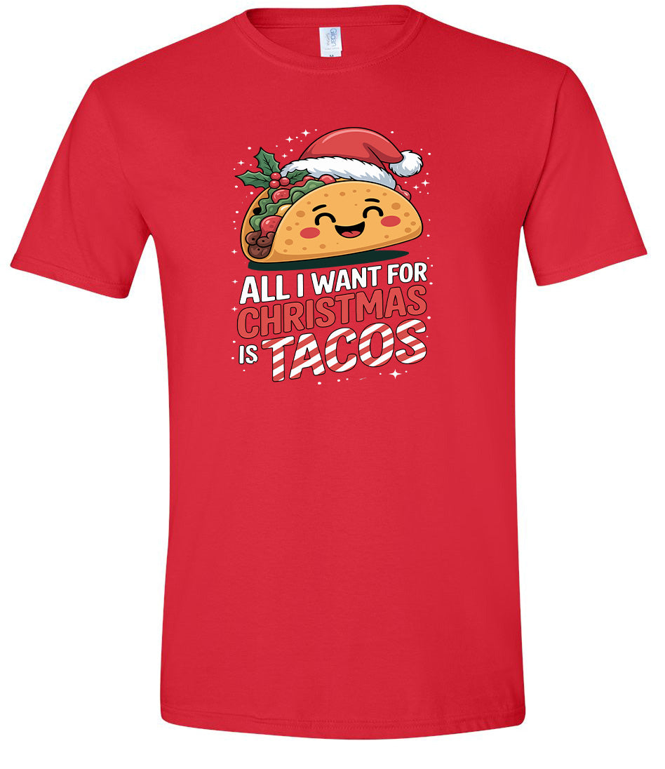 Tacos for Christmas Adult Gildan Soft Shirt