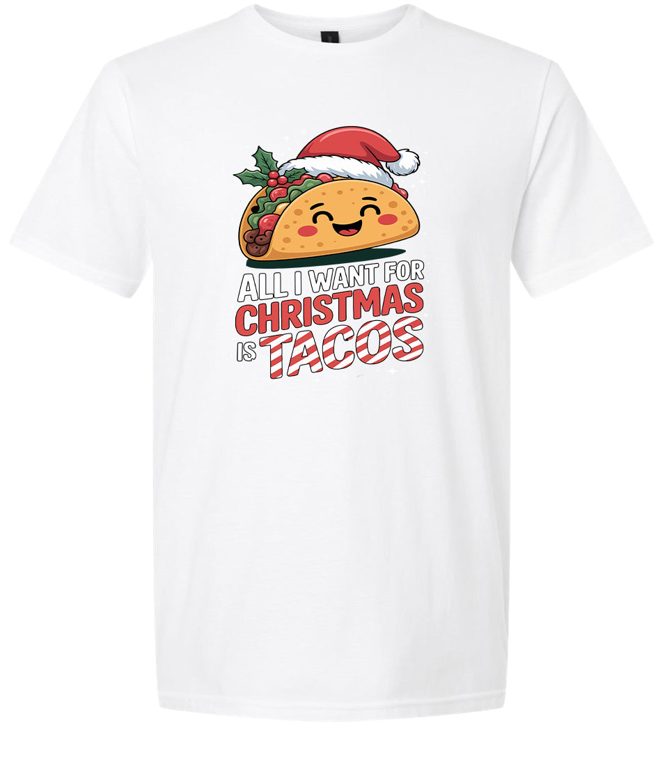 Tacos for Christmas Adult Gildan Soft Shirt
