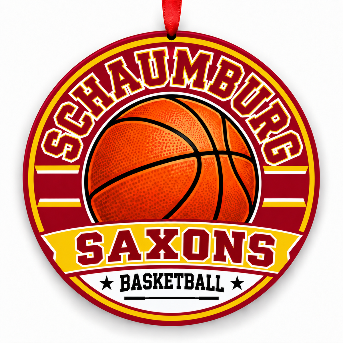 Schaumburg High School Saxons basketball Christmas ornament