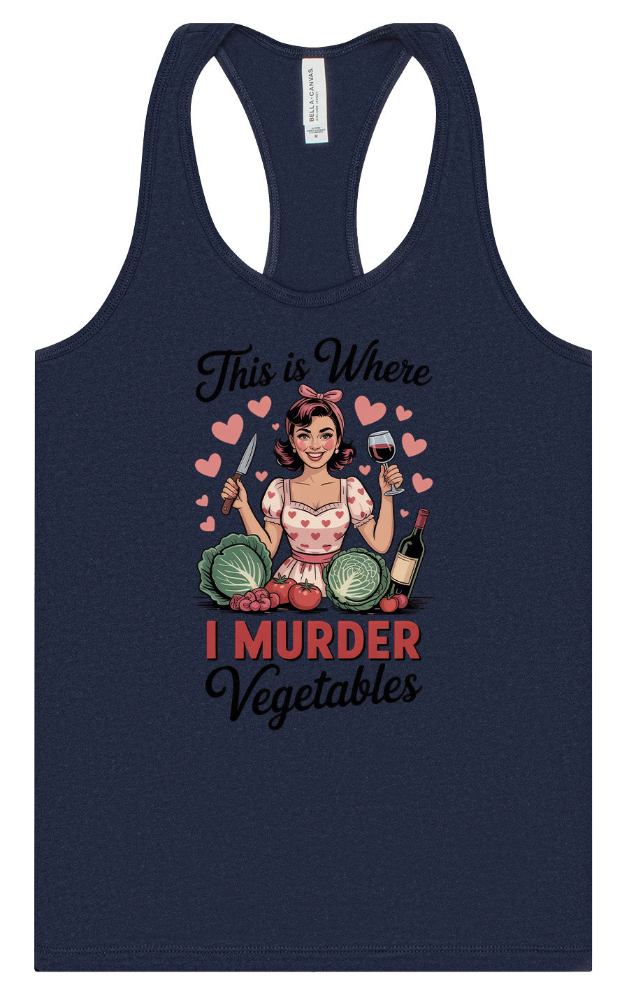I Murder Vegetables Women's Racerback Tank