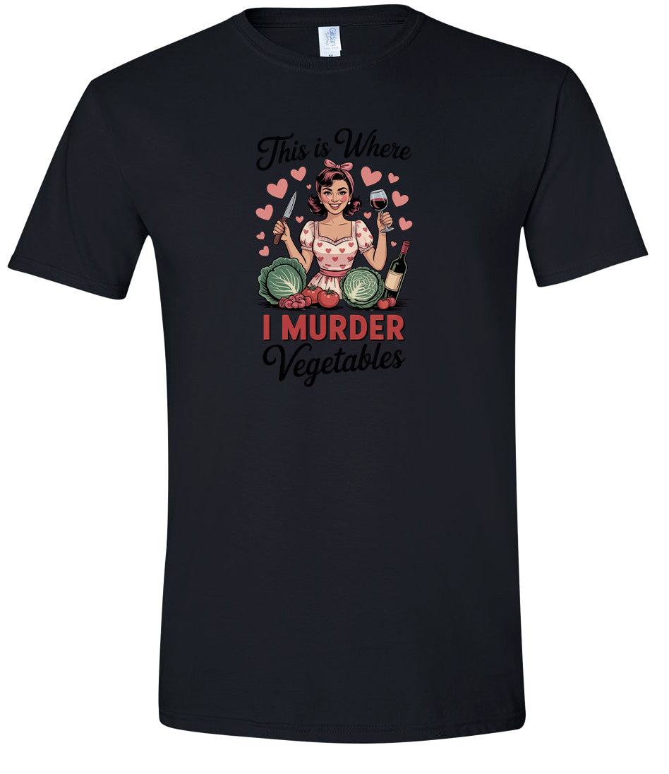 I Murder Vegetables Adult Gildan Soft Shirt