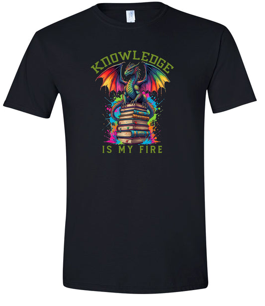 Knowledge is My Fire Adult Gildan Soft Shirt