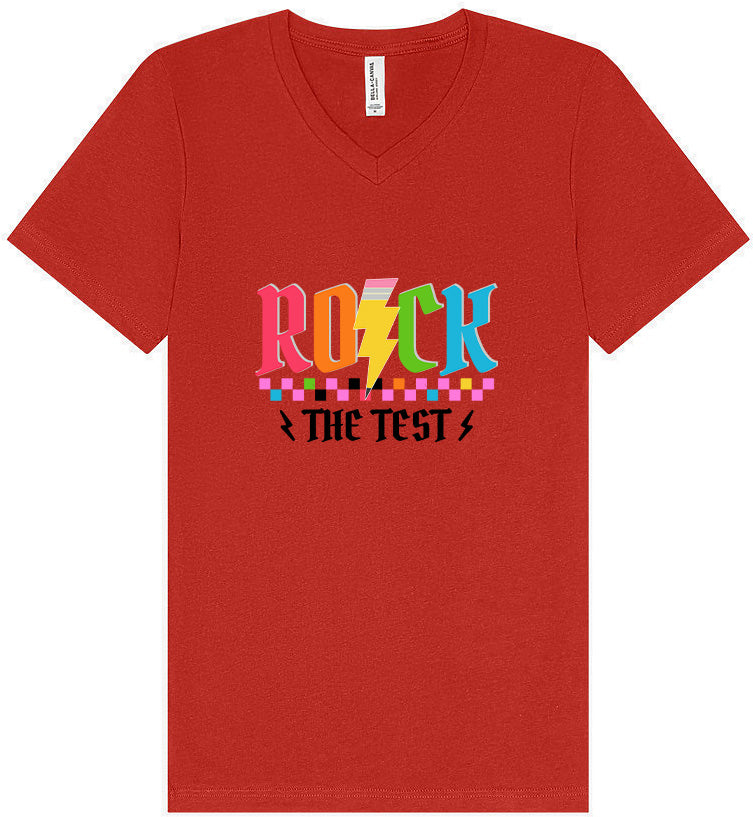 Rock the Test Unisex V-Neck Shirt