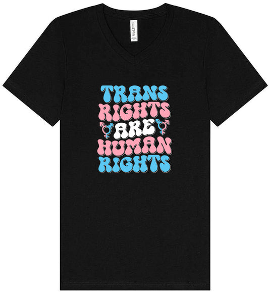 Trans Rights are Human Rights Unisex V-Neck Shirt