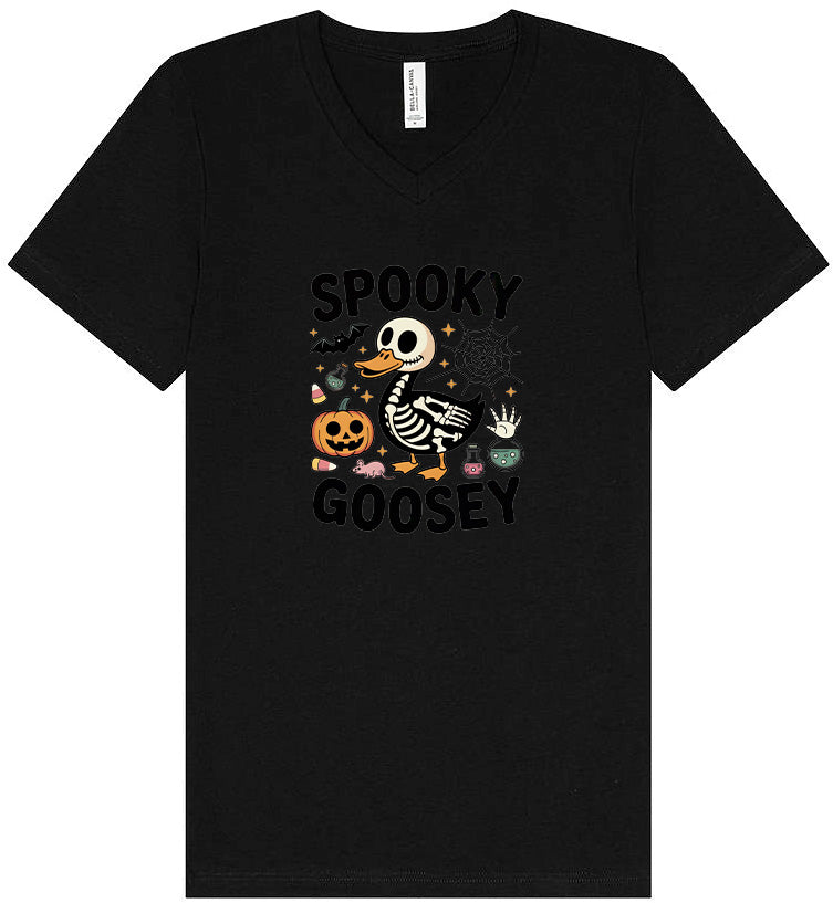 Spooky Goosey Unisex V-Neck Shirt