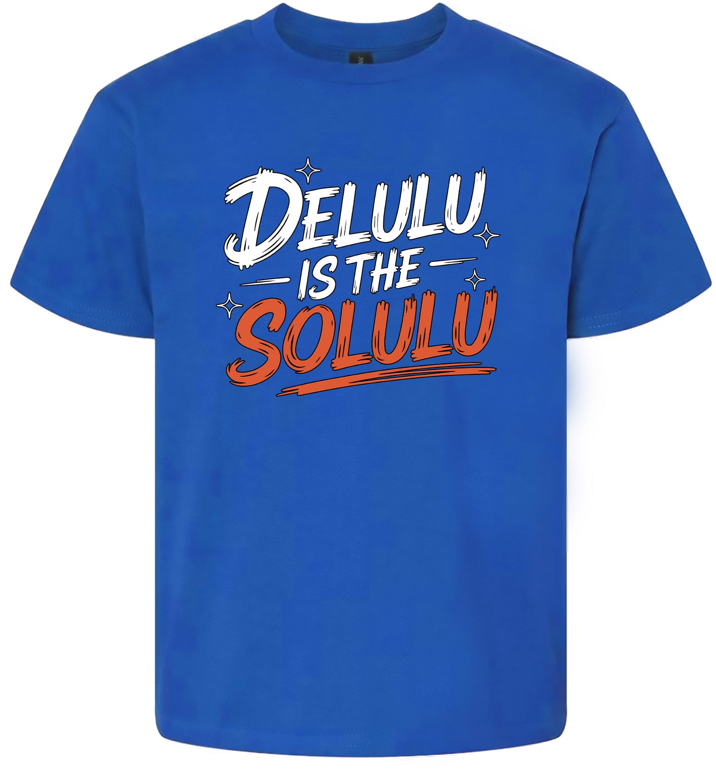 Delulu is the Solulu Children's Gildan Soft Shirt