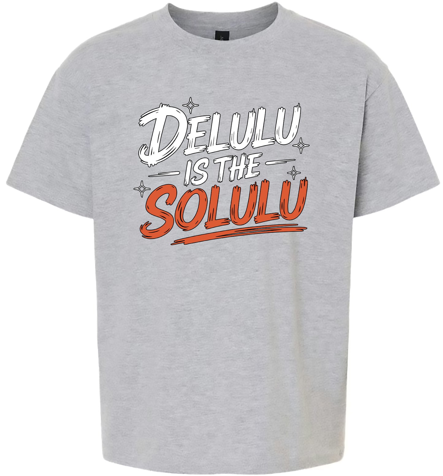 Delulu is the Solulu Children's Gildan Soft Shirt