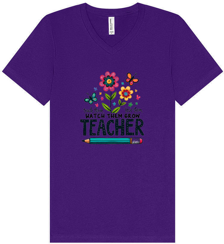 Teach Them, Love Them Unisex V-Neck Shirt