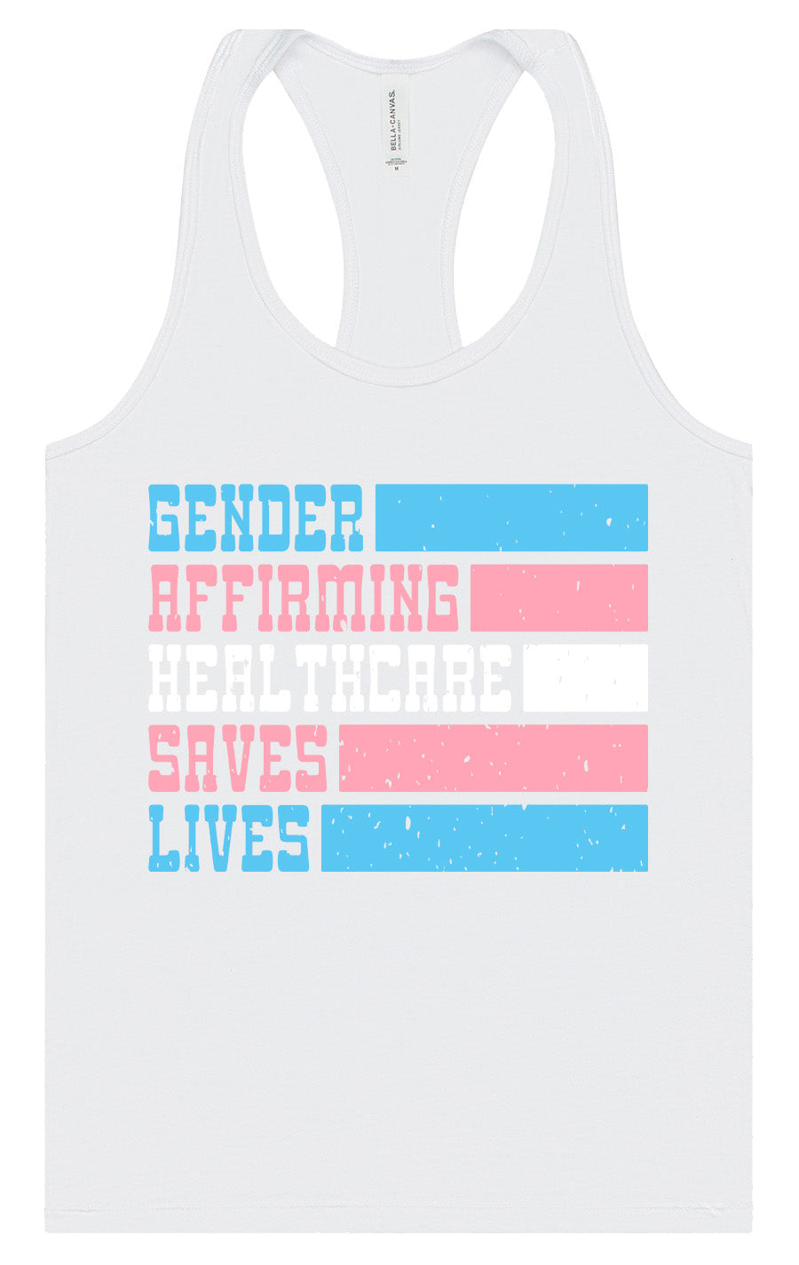 Gender Affirming Healthcare Saves Lives Women's Racerback Tank