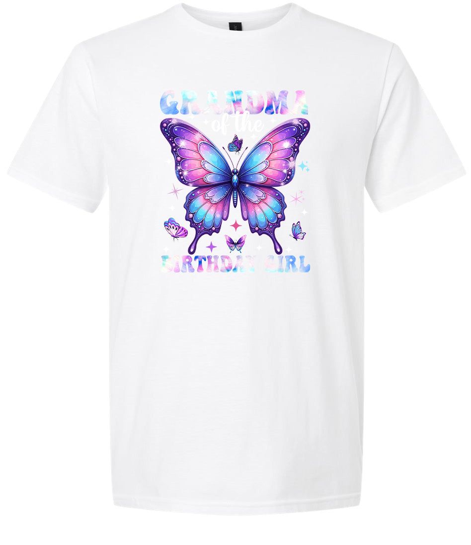 Grandma of the Birthday Girl Adult Gildan Soft Shirt