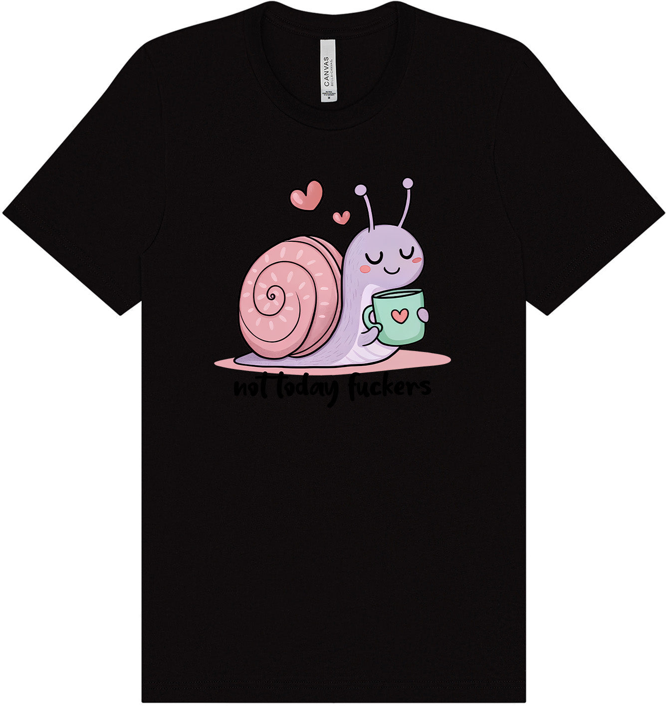 Not Today Snail Adult Bella Canvas Shirt