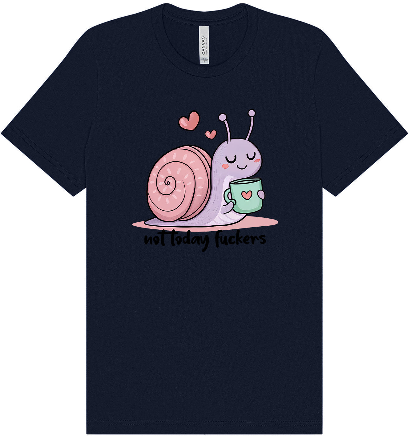 Not Today Snail Adult Bella Canvas Shirt