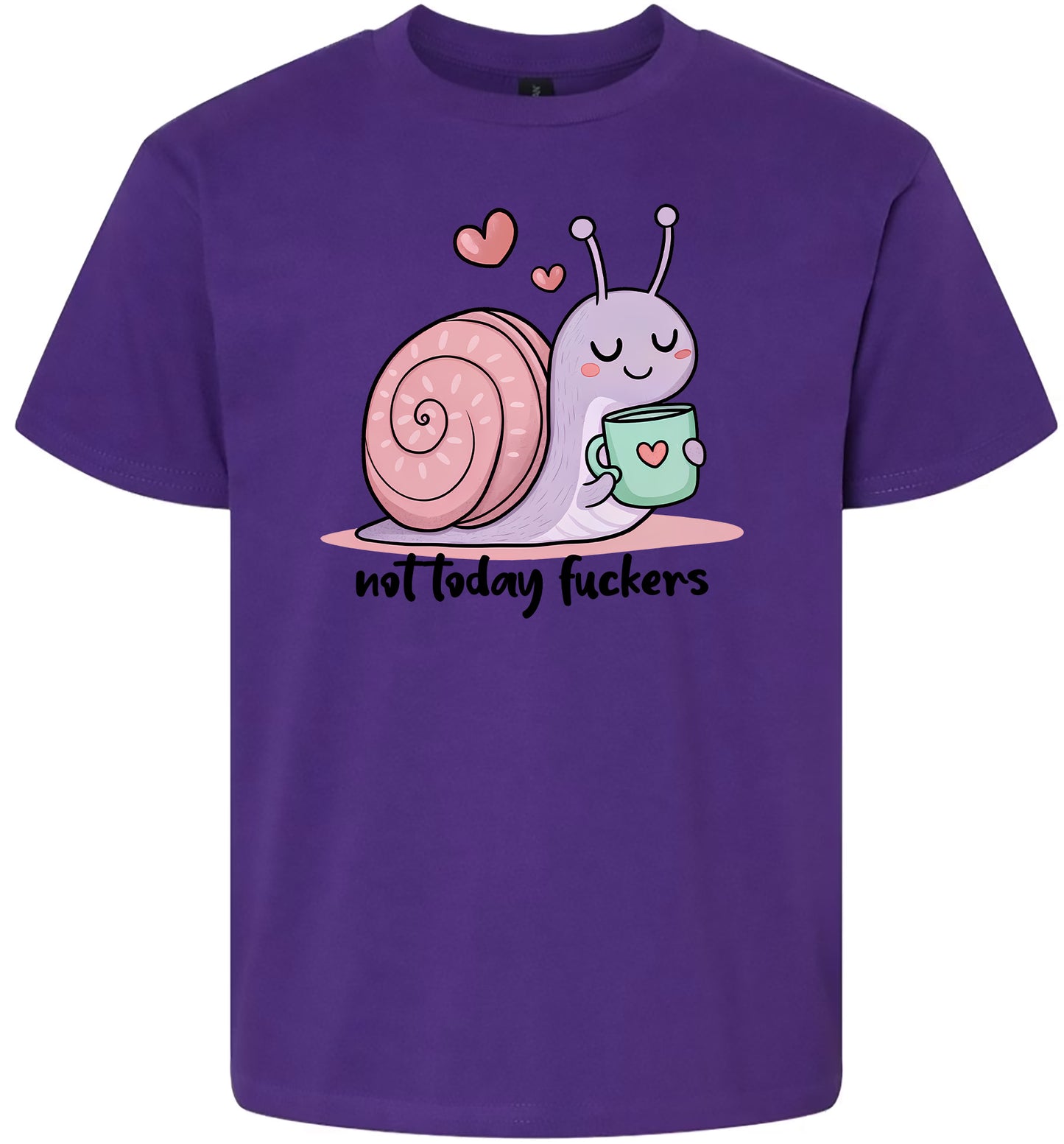 Not Today Snail Children's Gildan Soft Shirt