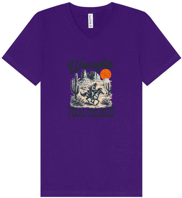 Wranglin' Feral Children Unisex V-Neck Shirt
