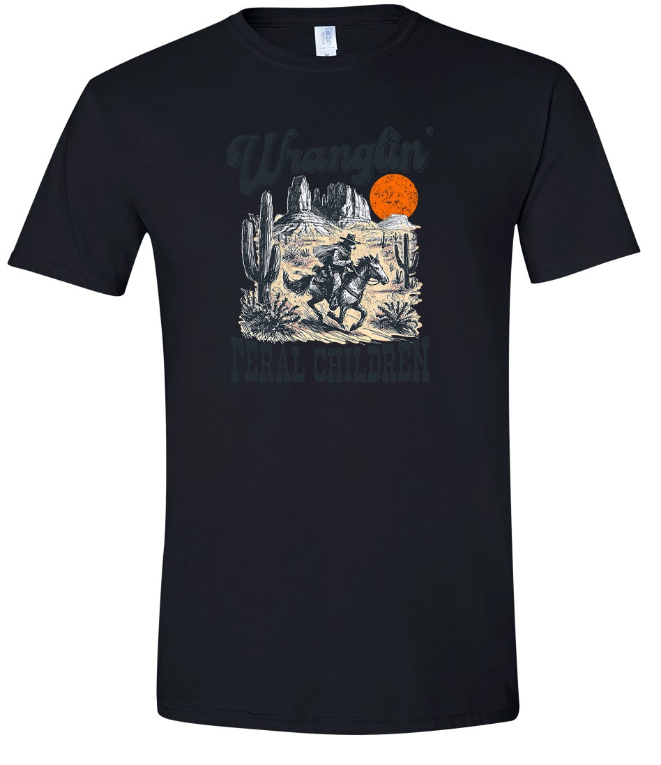 Wranglin' Feral Children Adult Gildan Soft Shirt