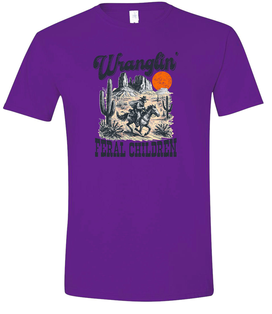Wranglin' Feral Children Adult Gildan Soft Shirt