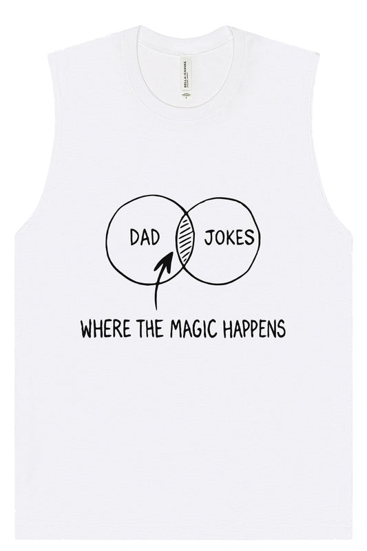 Dad Jokes Venn Diagram Muscle Tank