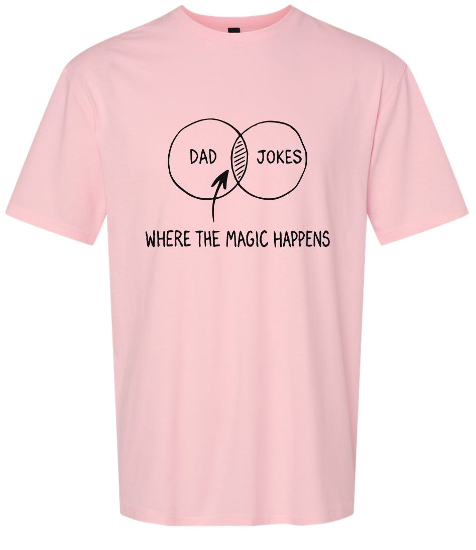 Dad Jokes Venn Diagram Adult Gildan Soft Shirt
