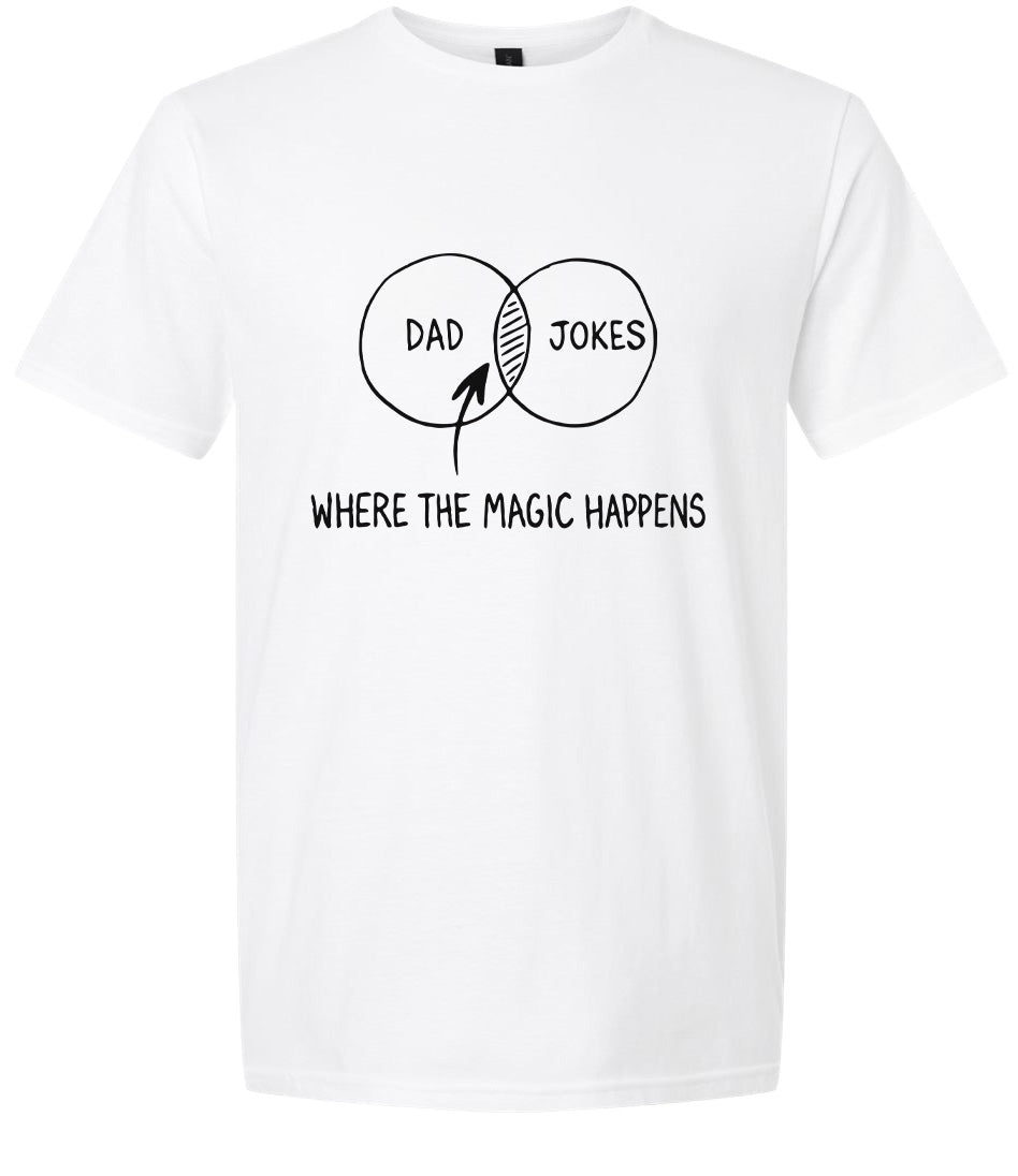 Dad Jokes Venn Diagram Adult Gildan Soft Shirt