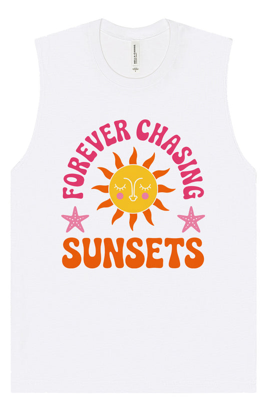 Forever Chasing Sunsets Muscle Tank