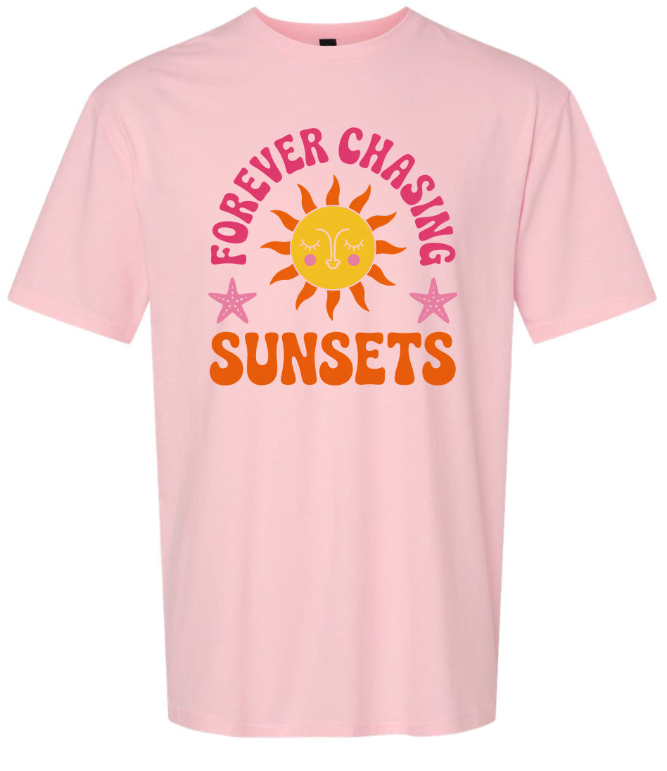 Forever Chasing Sunsets Adult Gildan Soft Shirt