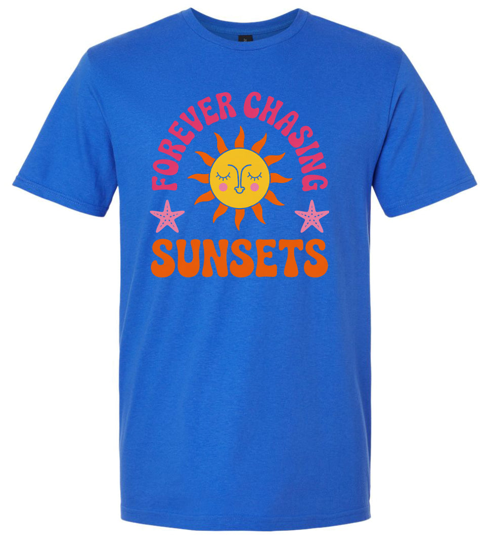 Forever Chasing Sunsets Adult Gildan Soft Shirt