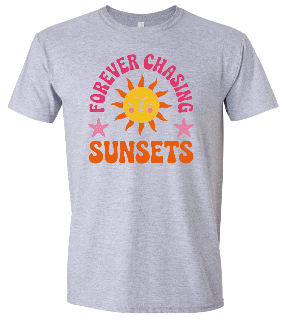 Forever Chasing Sunsets Adult Gildan Soft Shirt