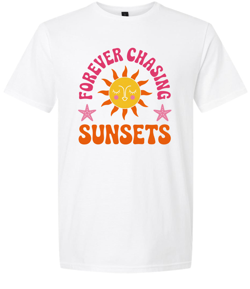 Forever Chasing Sunsets Adult Gildan Soft Shirt