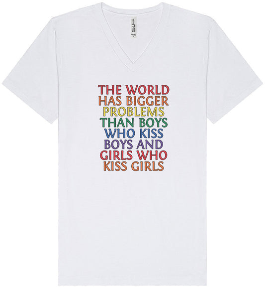 Bigger Problems Pride Unisex V-Neck Shirt