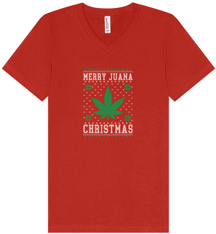 Merry Juana Christmas Unisex V-Neck Shirt