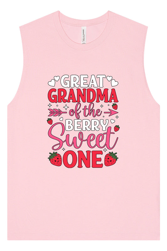 Great Grandma of the Berry Sweet One Muscle Tank