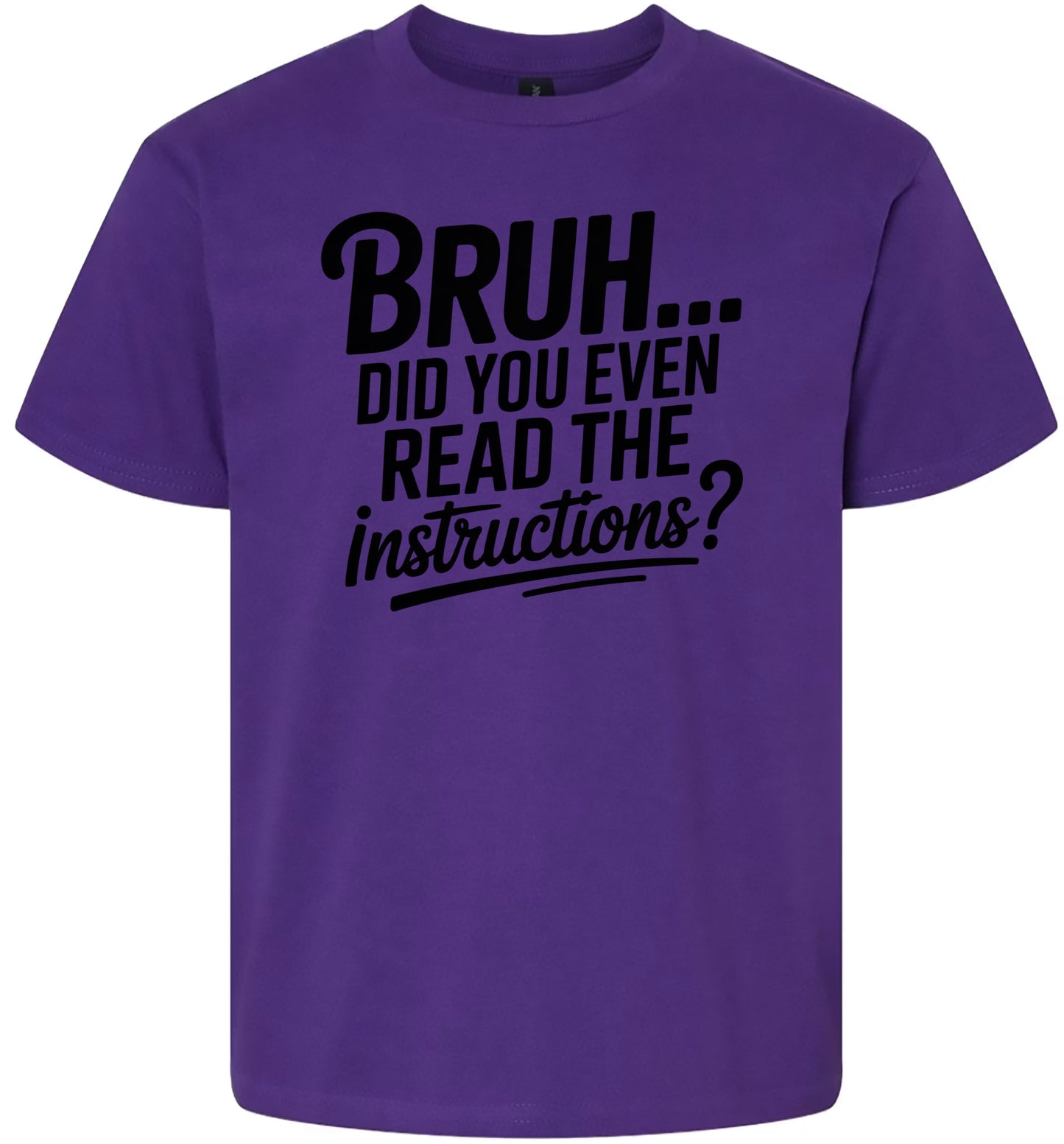 Bruh, Instructions? Children's Gildan Soft Shirt