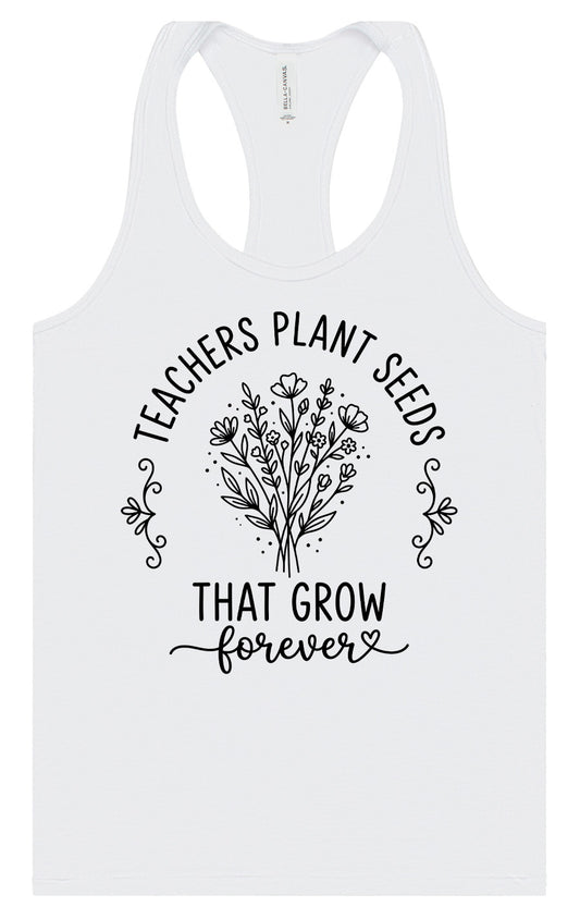Teachers Plant Seeds Women's Racerback Tank
