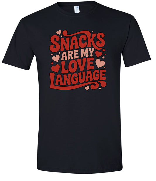 Snacks are My Love Language Adult Gildan Soft Shirt