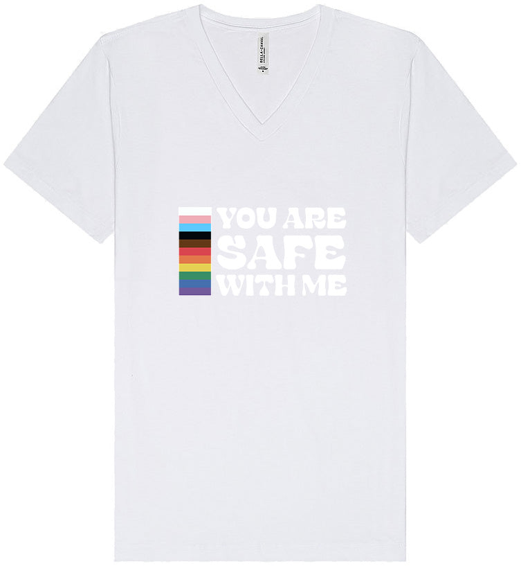 Safe With Me Unisex V-Neck Shirt