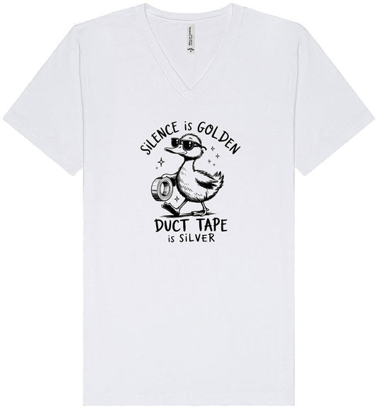 Silence Is Golden Unisex V-Neck Shirt