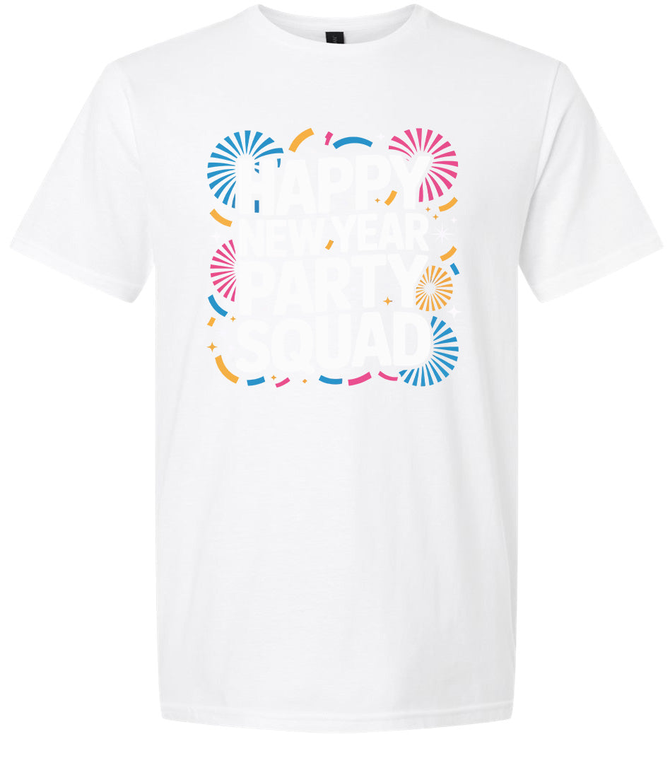 New Year Party Squad Adult Gildan Soft Shirt