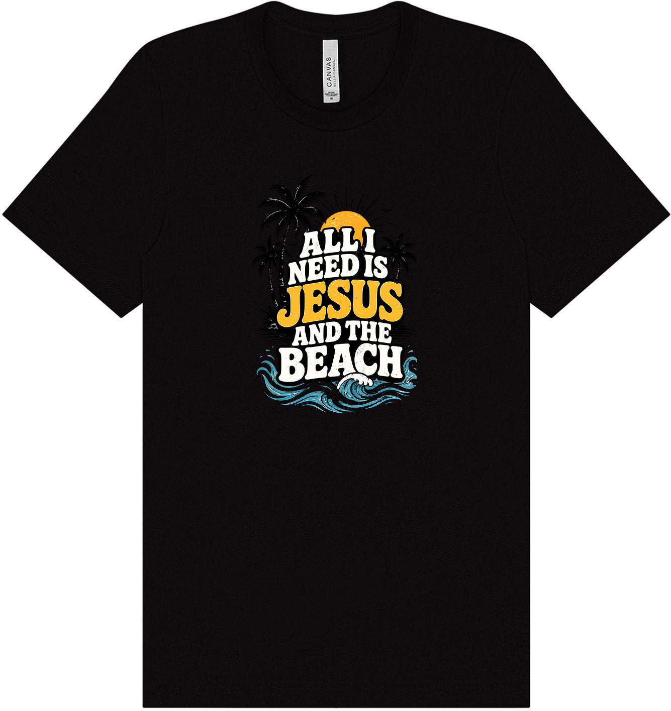 I Need Jesus and the Beach Adult Bella Canvas Shirt